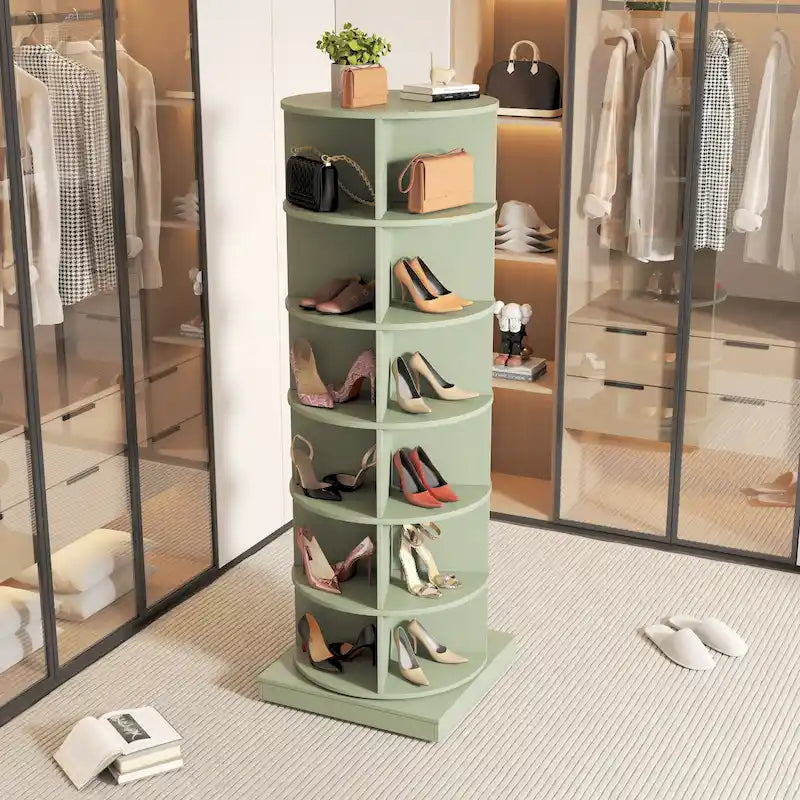 Um 360 Grad drehbarer Schuhschrank mit 6 Ebenen