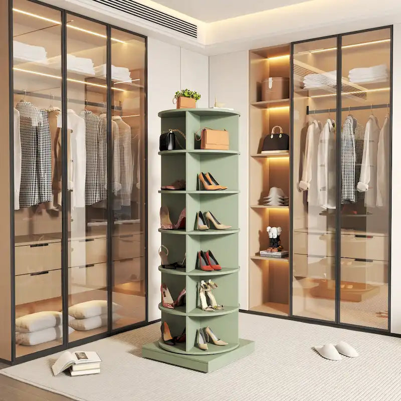Um 360 Grad drehbarer Schuhschrank mit 6 Ebenen