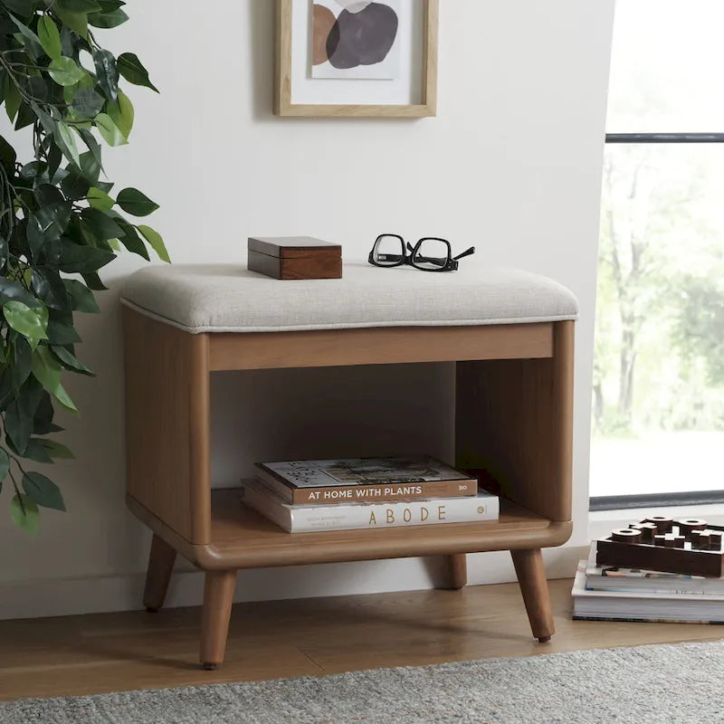 Open Shelf Bench W/ Cushion - 20 W x 15 D x 18 H