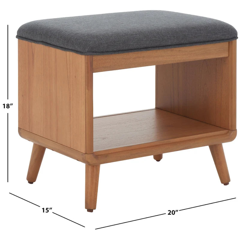 Open Shelf Bench W/ Cushion - 20 W x 15 D x 18 H