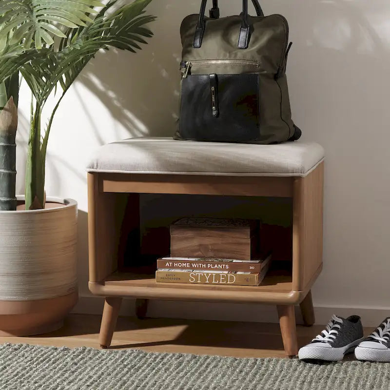 Open Shelf Bench W/ Cushion - 20 W x 15 D x 18 H