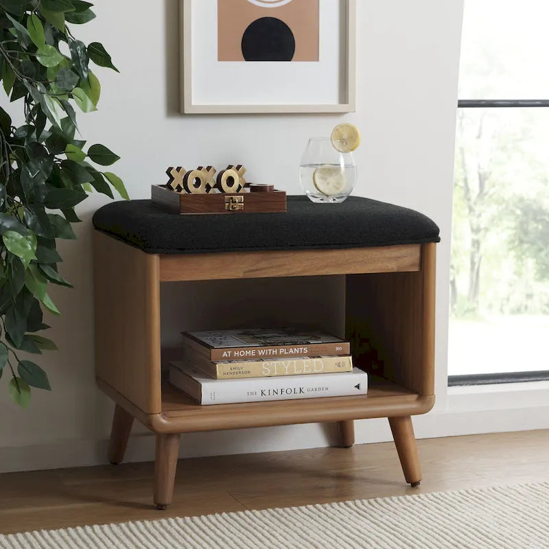 Open Shelf Bench W/ Cushion - 20 W x 15 D x 18 H