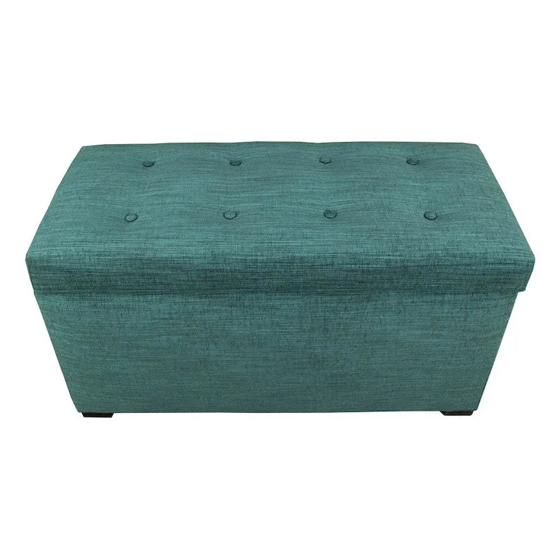 Coffre de rangement Lucky capitonné à 8 boutons - banc