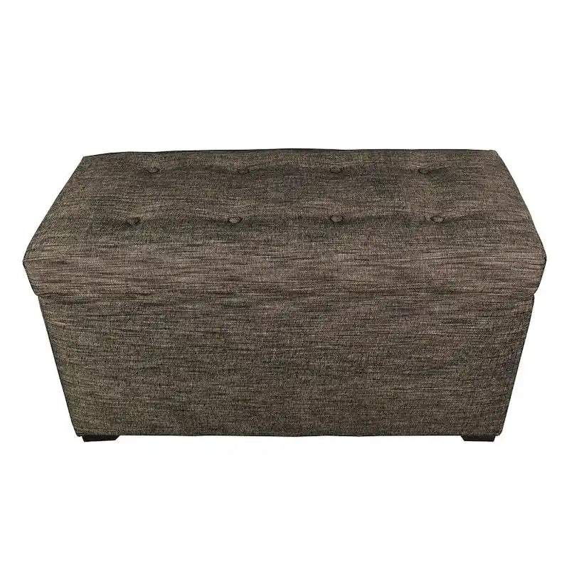 Coffre de rangement Lucky capitonné à 8 boutons - banc