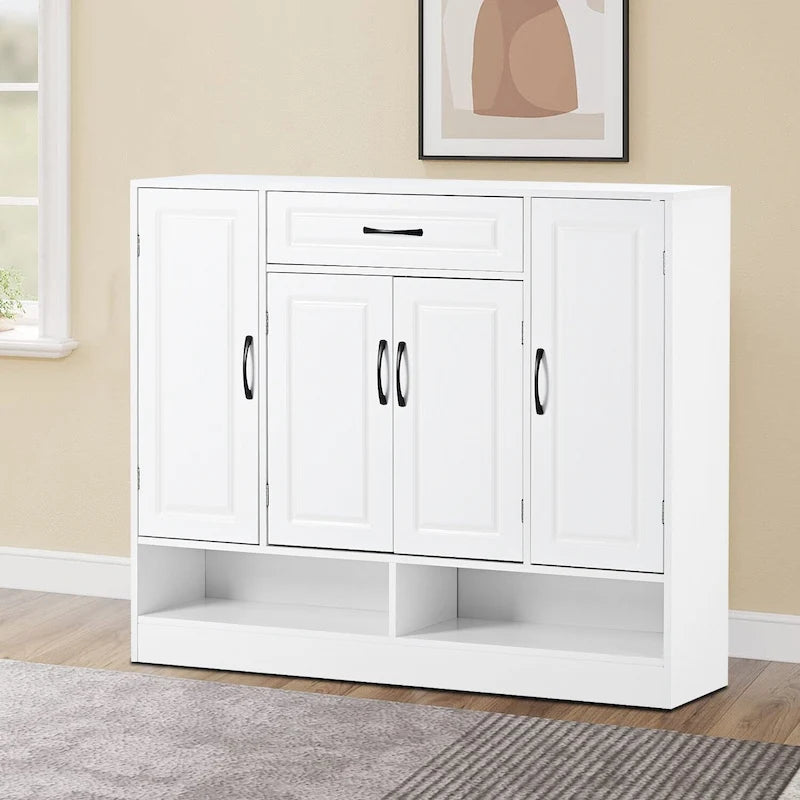 Elegante mobile portascarpe in legno dal design minimalista