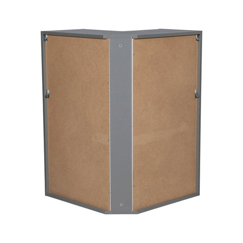 24 x 42 Wand-Oberschrank mit leichtem Zugriff - Doppeltür - Grau - 24 x 42 x 12