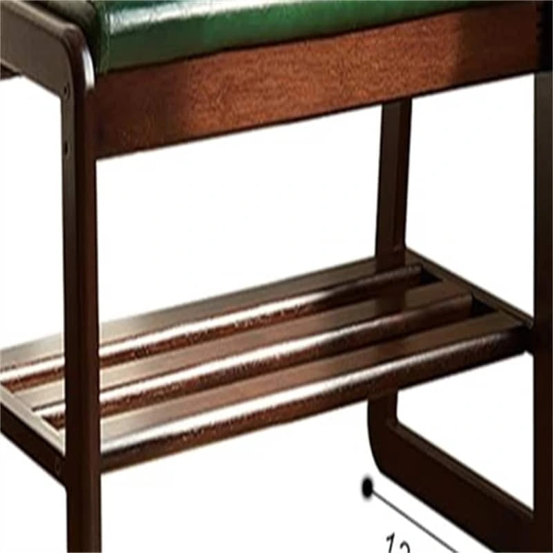 Banc d'entrée en bois à 2 niveaux avec rangement