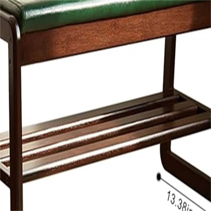 Banc d'entrée en bois à 2 niveaux avec rangement