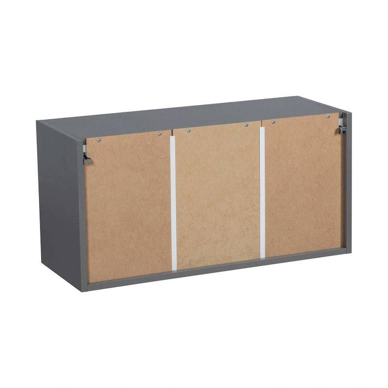 Armadietto da parete 30 x 18, doppia anta, grigio - 30 x 18 x 12