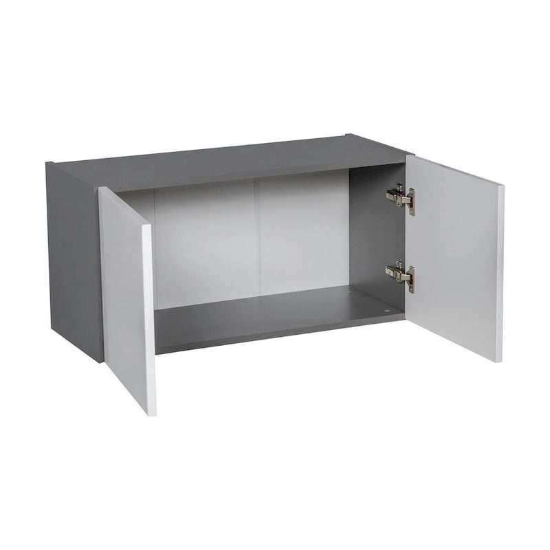 Armadietto da parete 30 x 18, doppia anta, grigio - 30 x 18 x 12