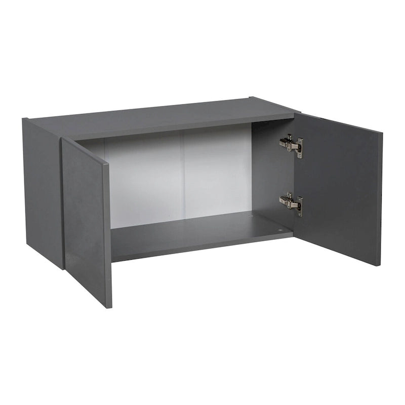 Wandschrank 30 x 18 - Doppeltür - Grau - 30 x 18 x 12