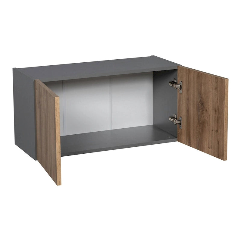 Wandschrank 30 x 18 - Doppeltür - Grau - 30 x 18 x 12