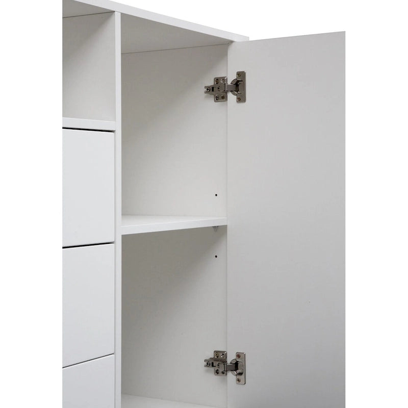White 30 in. H Storage Cabinet with Adjustable Shelves