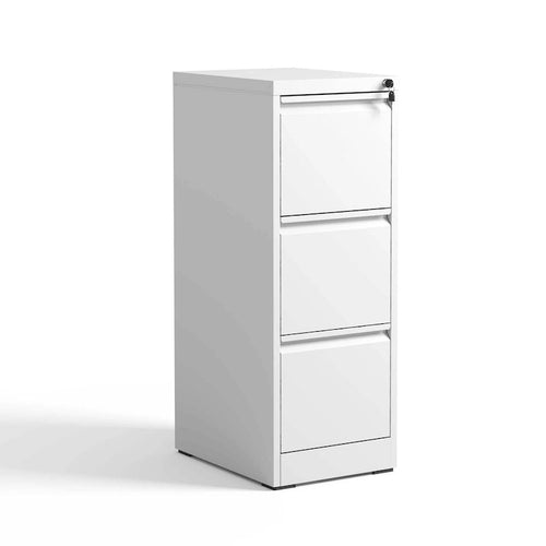 Vertikaler Metall-Aktenschrank mit 3 Schubladen und Schloss, Stahl-Aktenschrank für Büro und Zuhause im Format A4/Legal/Letter Size3