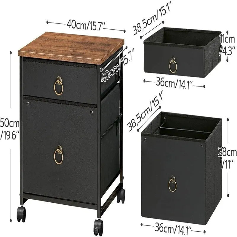 Szafka na akta z 2 szufladami - 15.7D x 15.7W x 19.6H