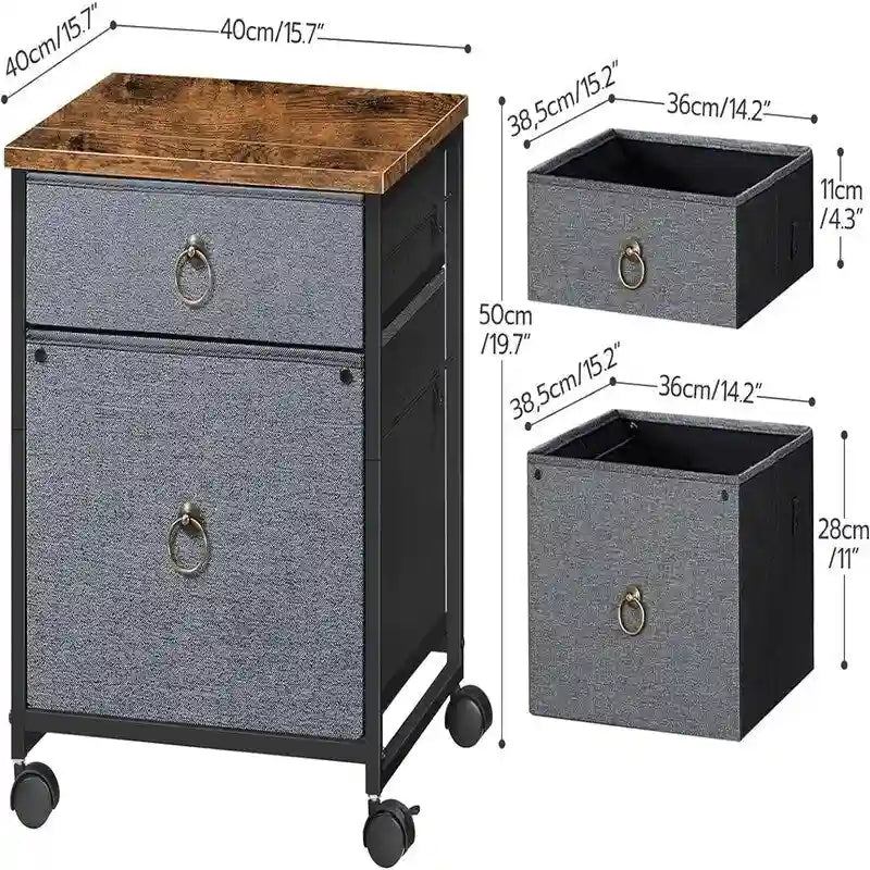 Szafka na akta z 2 szufladami - 15.7D x 15.7W x 19.6H
