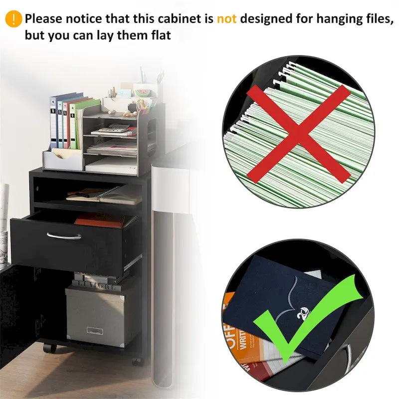 Mobile contenitore organizzatore con cassetto, supporto per stampante con ruote