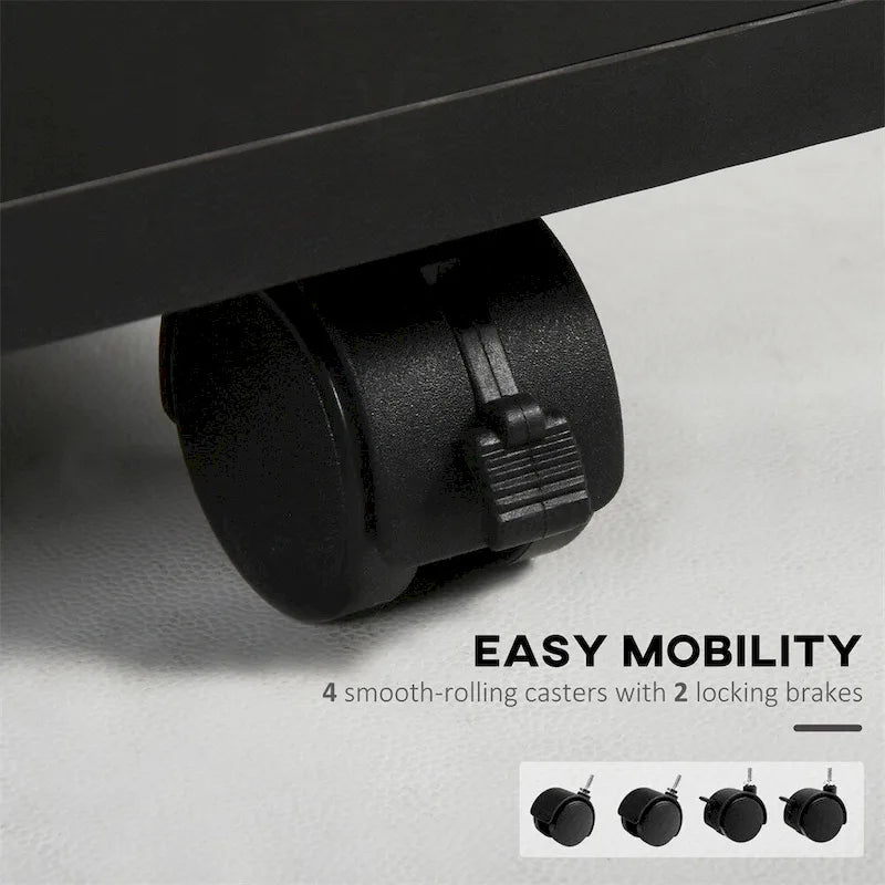 Mobile contenitore organizzatore con cassetto, supporto per stampante con ruote