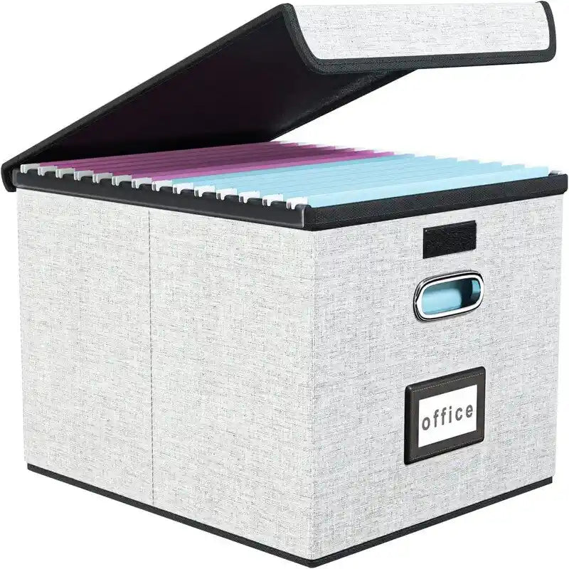 Scatola organizer pieghevole per documenti - 14.9L x 12.7W x 10.8H