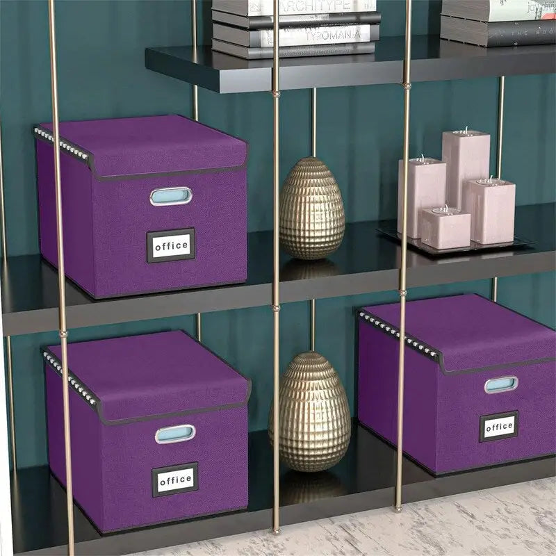 Scatola organizer pieghevole per documenti - 14.9L x 12.7W x 10.8H