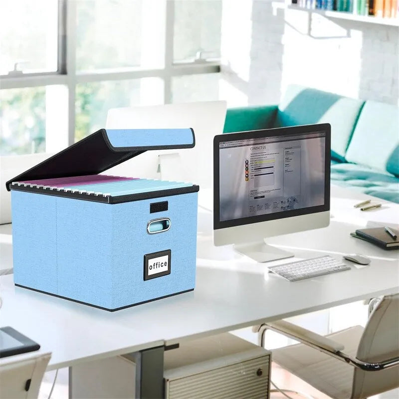 Scatola organizer pieghevole per documenti - 14.9L x 12.7W x 10.8H