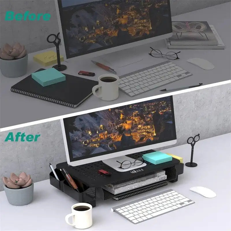 Supporto per monitor con spazio contenitivo