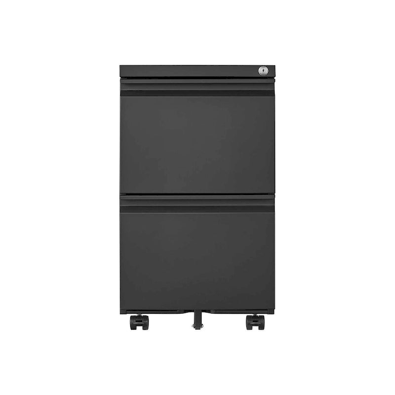Mobiler Metall-Aktenschrank mit 2 Schubladen und Schloss