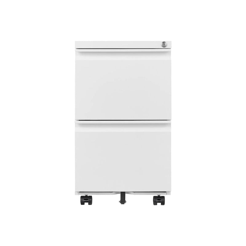 Mobiler Metall-Aktenschrank mit 2 Schubladen und Schloss