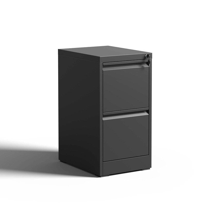 Metall-Aktenschrank mit 2 Schubladen und Schloss, für A4-, Legal-/Letter-Format