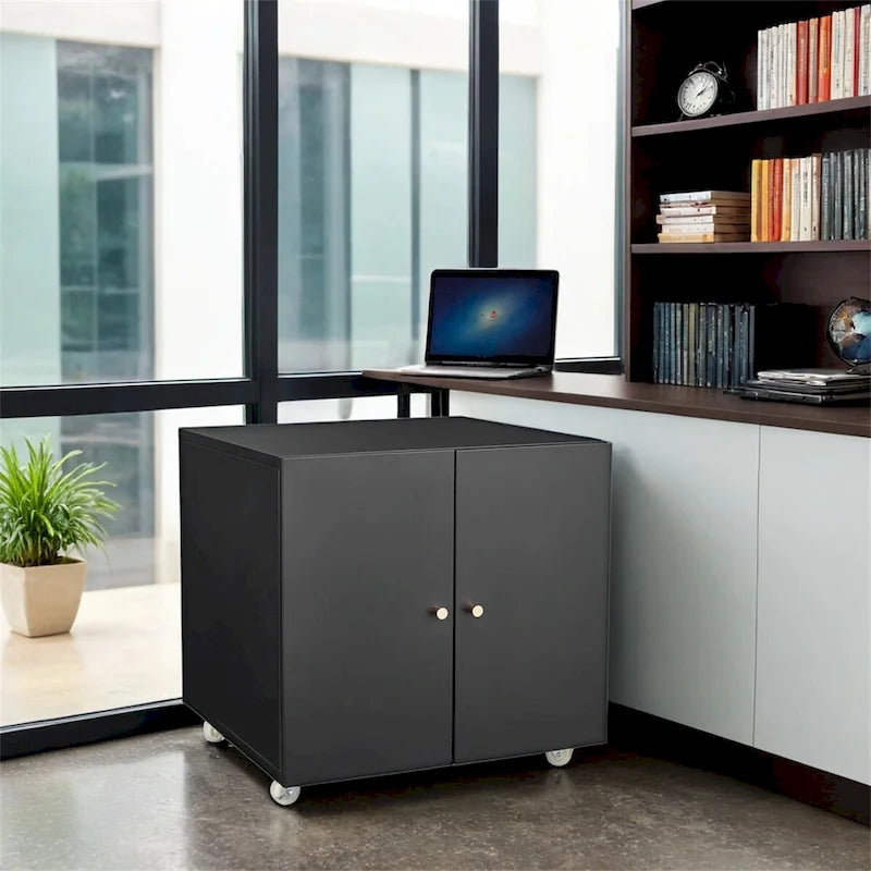 Office Furniture Copier Cabinet 2 Door Steel Stand Mobile Pedestal