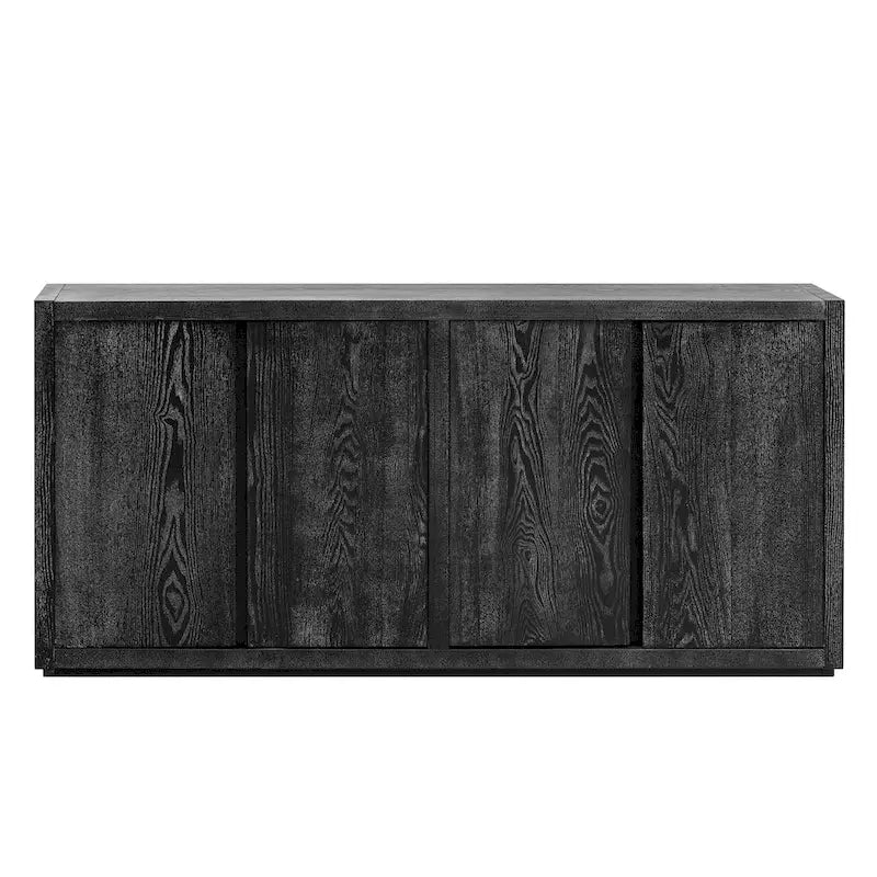 Distinctive Features of a Four-Door Cabinet Sideboard with Ash Veneer suitable for Hallway, Entryway, Living Room