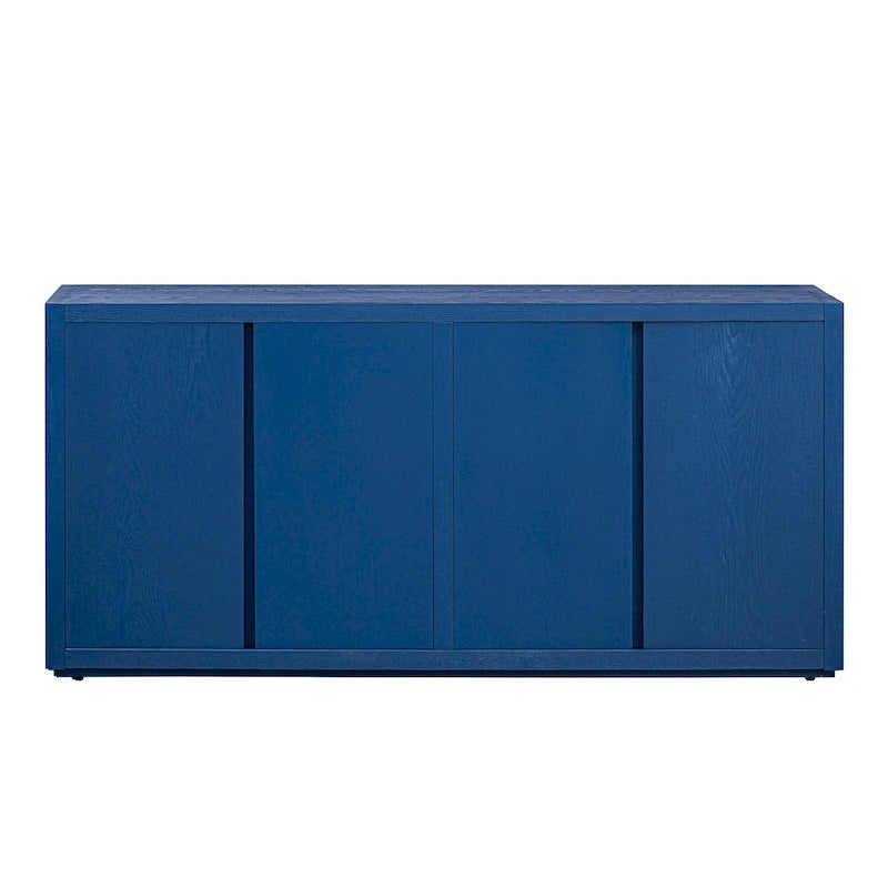 Caratteristiche distintive di una credenza a quattro ante con impiallacciatura in frassino, adatta per corridoio, ingresso e soggiorno