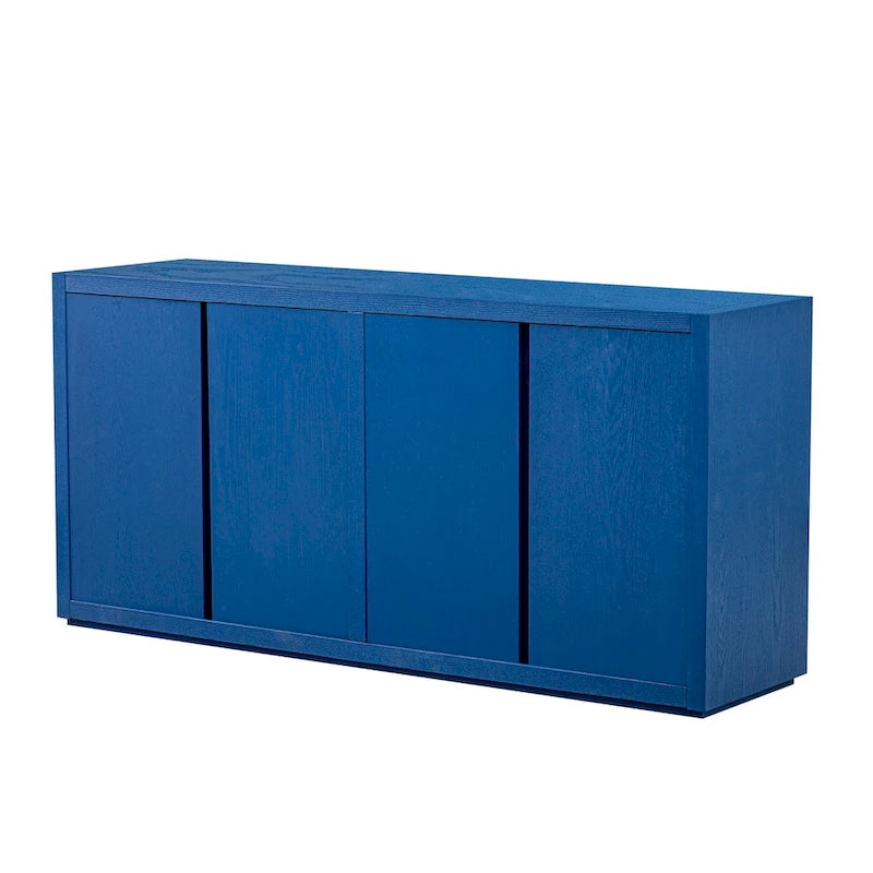 Caratteristiche distintive di una credenza a quattro ante con impiallacciatura in frassino, adatta per corridoio, ingresso e soggiorno