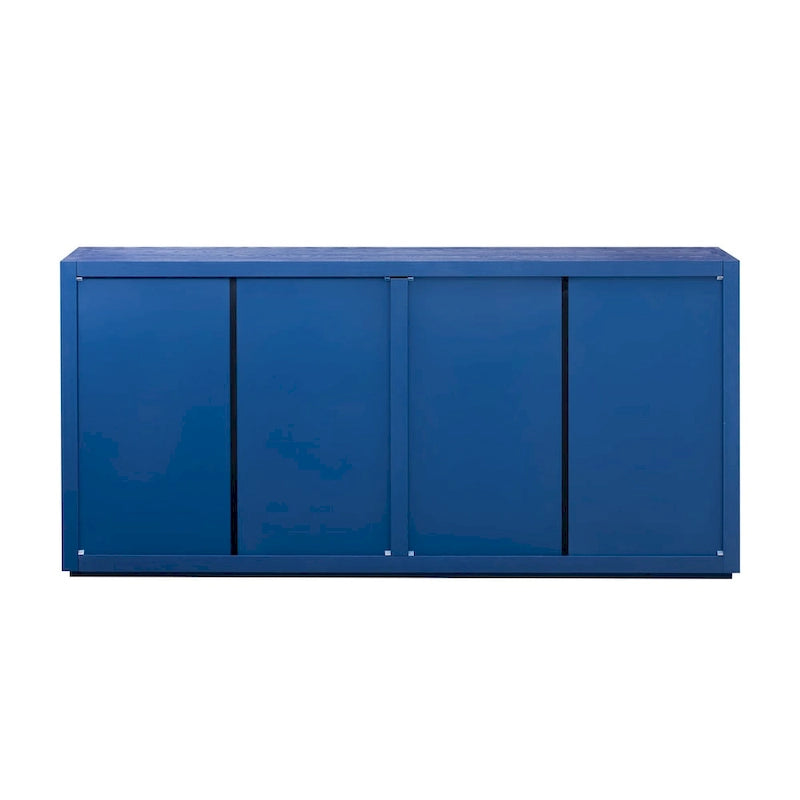 Caratteristiche distintive di una credenza a quattro ante con impiallacciatura in frassino, adatta per corridoio, ingresso e soggiorno
