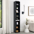 Tour multimédia à 8 niveaux, armoire de rangement étroite avec étagères réglables