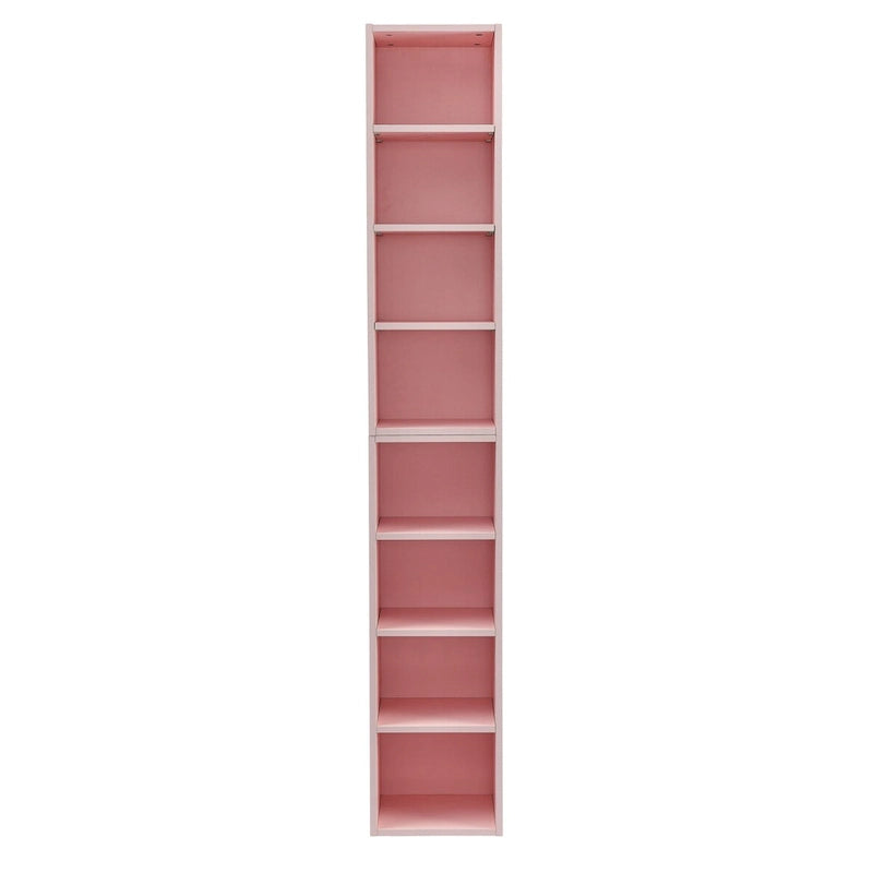 Tour multimédia à 8 niveaux, armoire de rangement étroite avec étagères réglables