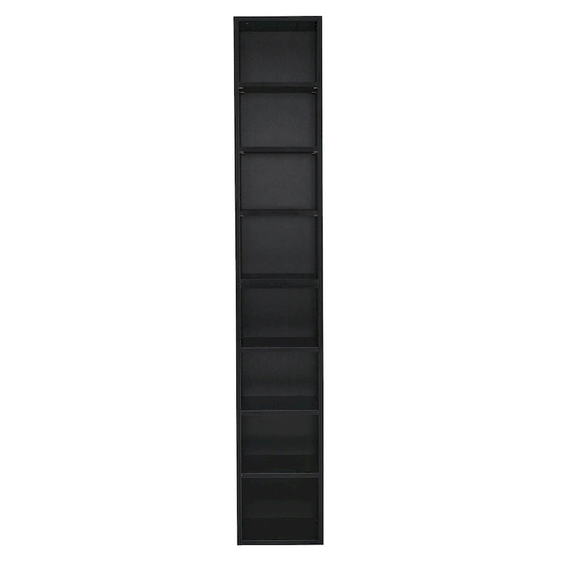 Tour multimédia à 8 niveaux, armoire de rangement étroite avec étagères réglables