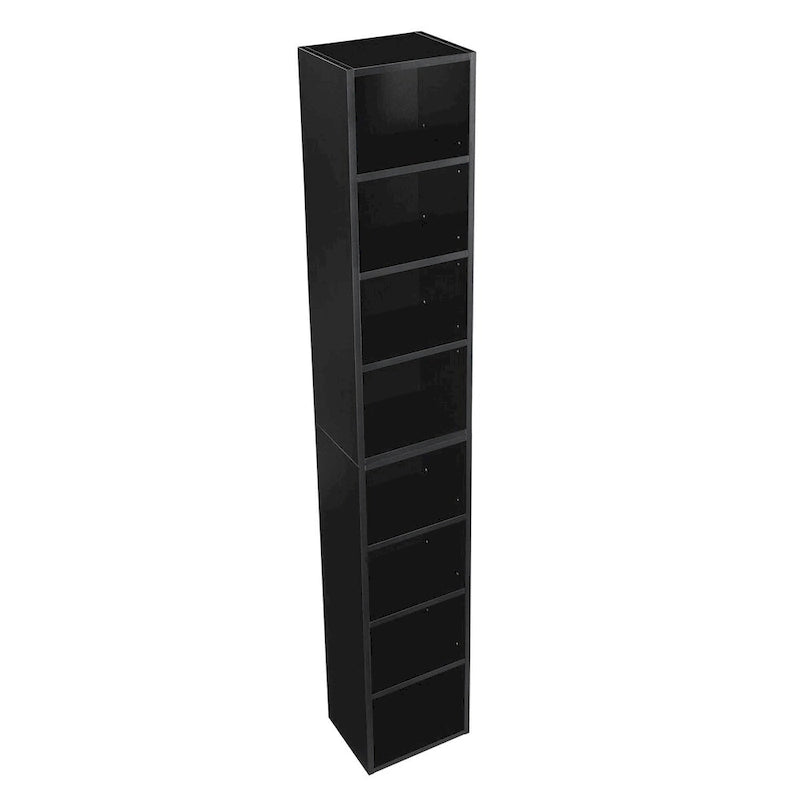Tour multimédia à 8 niveaux, armoire de rangement étroite avec étagères réglables