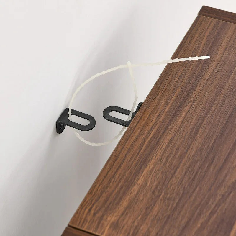 Tour multimédia à 8 niveaux, armoire de rangement étroite avec étagères réglables