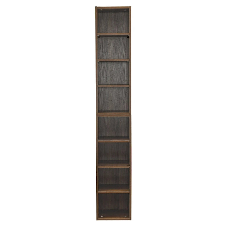 Tour multimédia à 8 niveaux, armoire de rangement étroite avec étagères réglables