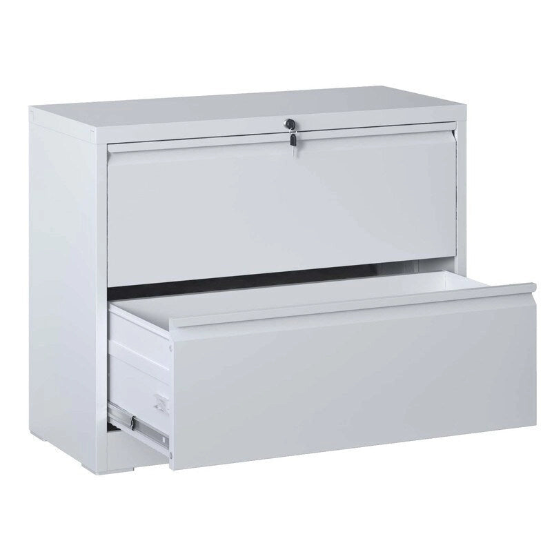 Metall-Aktenschrank mit 2 Schubladen und Schloss, Legal-/Letter-/A4-/F4-Format