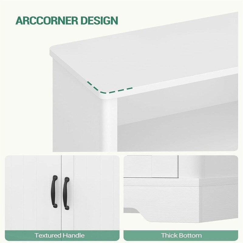 Mobile indipendente con 4 ante e 2 ripiani regolabili - 11.8D x 23.6W x 43.3H
