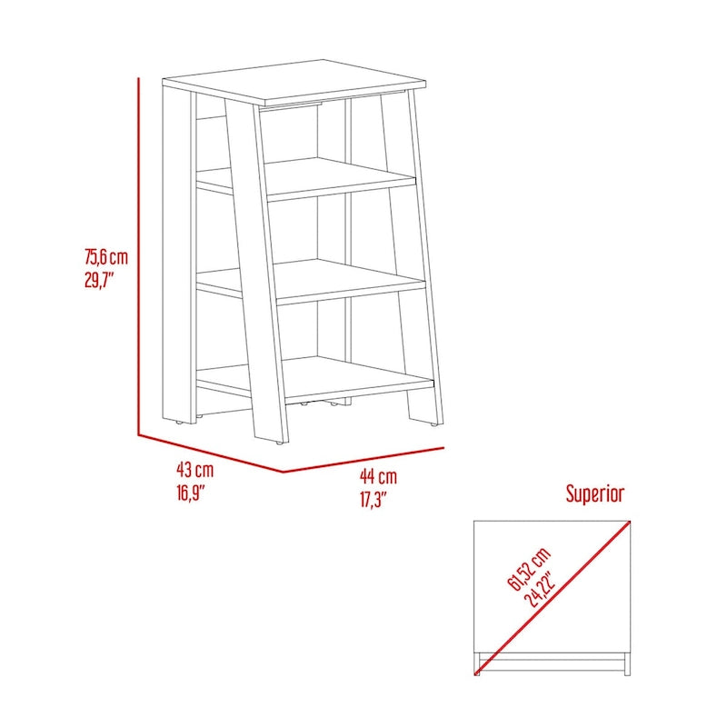Wäscheschrank, vier Regalböden, vertikal, helle Eiche / Weiß Hochwertig und langlebig