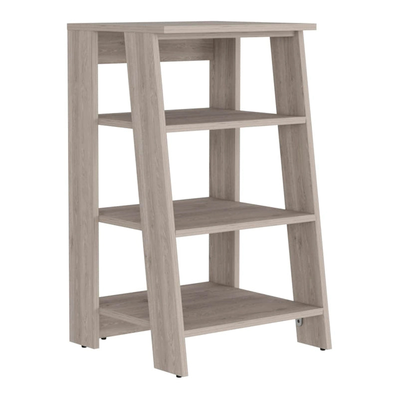 Wäscheschrank, vier Regalböden, vertikal, helle Eiche / Weiß Hochwertig und langlebig