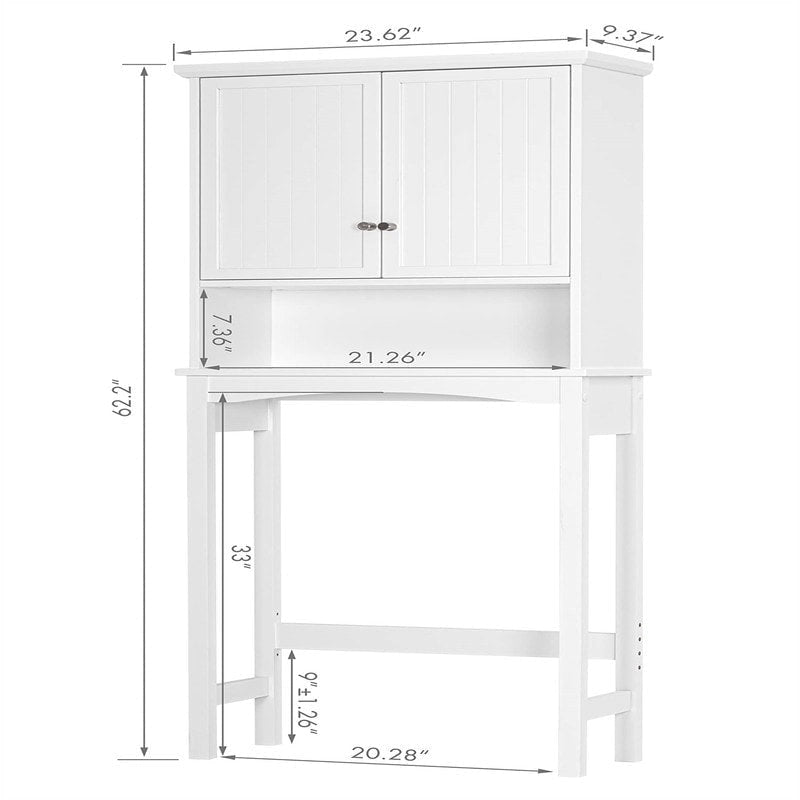 Armadietto contenitore sopra il WC - 9D x 24W x 62H