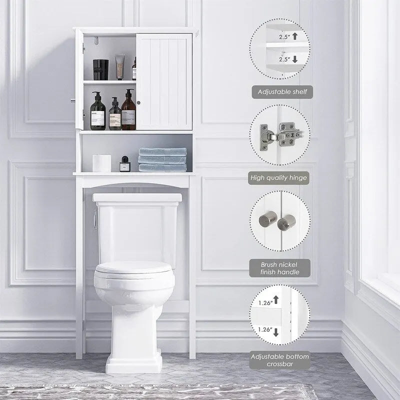 Armadietto contenitore sopra il WC - 9D x 24W x 62H