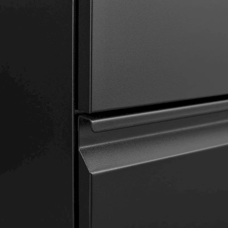 Aktenschrank mit 2 Schubladen und Schloss, rollbarer Metall-Aktenschrank unter dem Schreibtisch für Letter-/Legal-/A4-Format, mobiler Aktenschrank